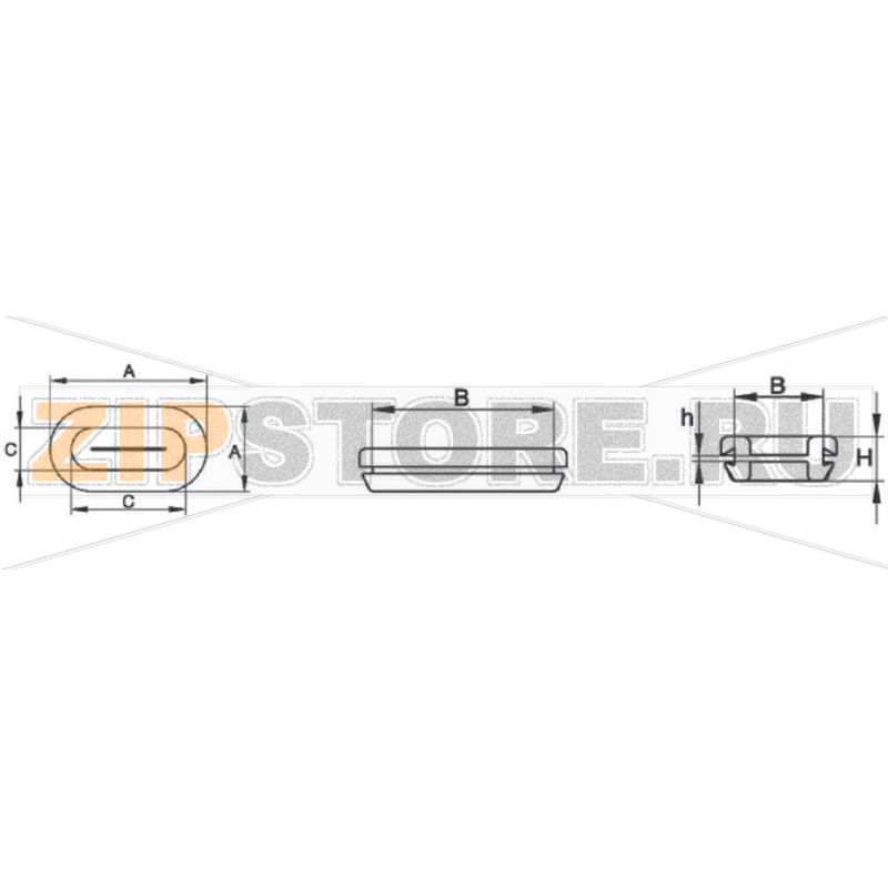 Зажим кабельный с продольным отверстием, Ø: 33 мм, PVC, черный, 1 шт PB Fastener 1098-01 