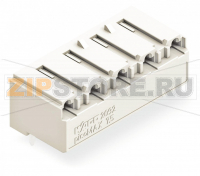 Розетка под пайку THT; 0.4 x 1.3 mm solder pin; угловые; Шаг контактов 7,5 мм; 4-пол.; светло-серые Wago 2092-3324/200-000