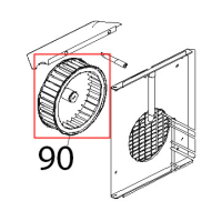 Ventola D=196, H=61, 38 pale inox dado M8 Unox XV 203G