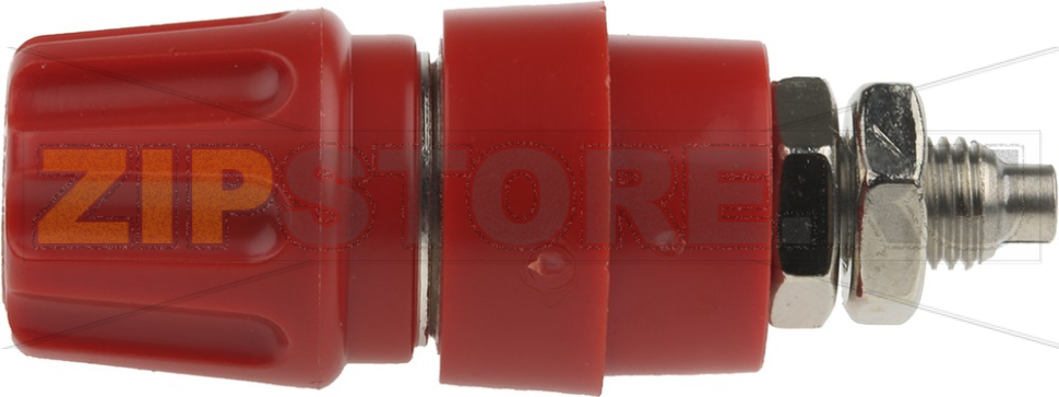 Колодка клеммная 4 мм, 63 A, 60 В, M6x0.75, красная Hirschmann 930136101 
