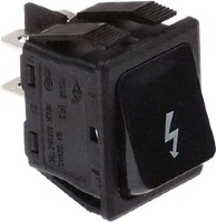 PUSH-BUTTON 2-POLE BLACK 16A 250V