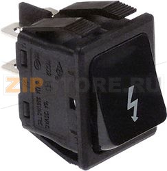 PUSH-BUTTON 2-POLE BLACK 16A 250V 