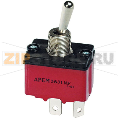 Тумблер 250 В/AC, 6 А, 1 x вкл/выкл/вкл, без фиксации, 1 шт APEM 3637NF/2 