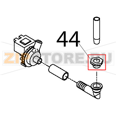 Ghiera con sede tubo tp lavabicchieri Teikos TS820 Ghiera con sede tubo tp lavabicchieri Teikos TS820Запчасть на деталировке под номером: 44
