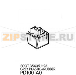 Foot 35X35 H26 grey plasic+rubber Unox XVC 705 Foot 35X35 H26 grey plasic+rubber Unox XVC 705Запчасть на деталировке под номером: 43Название запчасти на английском языке: Foot 35X35 H26 grey plasic+rubber Unox XVC 705