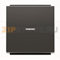 Клавиша для одноклавишных выключателей/переключателей/кнопок с линзой подсветки, чёрный бархат ABB 2CLA850130A1501