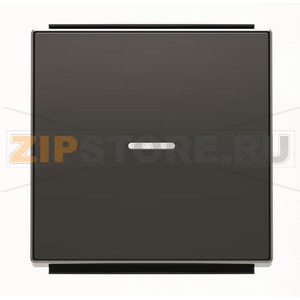 Клавиша для одноклавишных выключателей/переключателей/кнопок с линзой подсветки, чёрный бархат ABB 2CLA850130A1501 