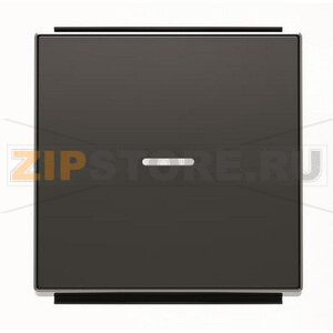 Клавиша для одноклавишных выключателей/переключателей/кнопок с линзой подсветки, чёрный бархат ABB 2CLA850130A1501 