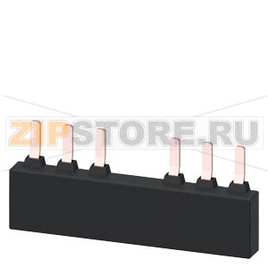 3-фазная шинка, для 2 автоматических выключателей, типоразмер S2, модульное расстояние 68 mm Siemens 3RV1935-3A 