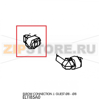 Elbow connection J. Guest Ø8 - Ø8 Unox XVC 315G Elbow connection J. Guest Ø8 - Ø8 Unox XVC 315GЗапчасть на деталировке под номером: 26Название запчасти на английском языке: Elbow connection J. Guest Ø8 - Ø8 Unox XVC 315G