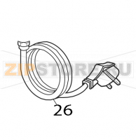 Spina schuko 90° cabl. 1=2,5MT Elettrobar Fast 160 D