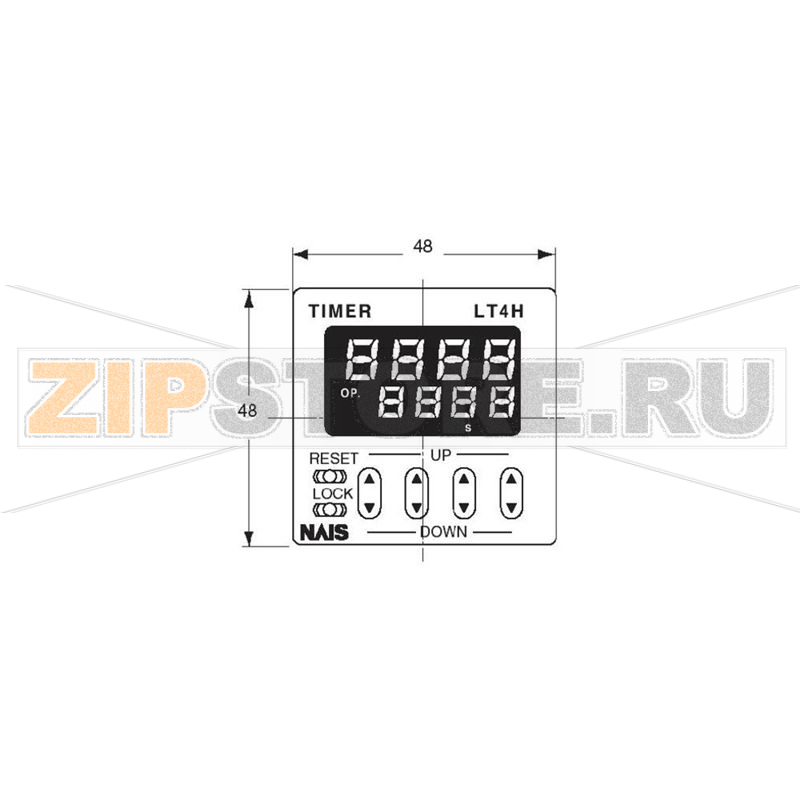 Таймер цифровой 240 В/AC, 0.001 с-999.9 ч, 1 шт Panasonic LT4H240ACJ 