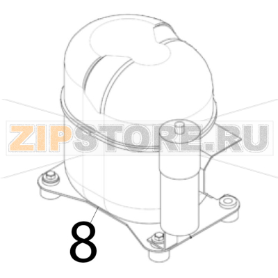 Compressor 230/50/1 Scotsman B 7040 Compressor 230/50/1 Scotsman B 7040Запчасть на деталировке под номером: 8