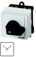 Переключатель, контакты: 2, 20 A, панель: 1-2, 90°, с фиксацией Eaton T0-1-8220/IVS