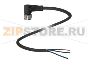 Кабель датчика-исполнительного устройства Female connector V11-W-BK5M-PVC-U Pepperl+Fuchs Описание оборудованияFemale cordset, M12, 3-pin, PVC cable