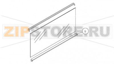Планка двери нижняя Unox XF 085 Оригинальное название запчасти: 0B119 - LISTELLO INF. PORTA Unox XF 085 На деталировке запчасть Unox XF 085 под номером: 6