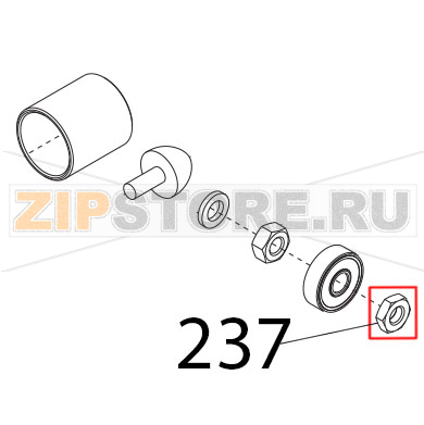 Dado es. DIN439, M6, basso Sirman Mirra 300 Y09 Dado es. DIN439, M6, basso Sirman Mirra 300 Y09Запчасть на деталировке под номером: 237