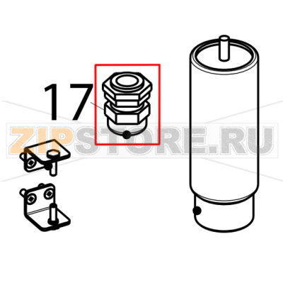 Cable gland with nut Tecnoinox CP4FE7 Cable gland with nut Tecnoinox CP4FE7Запчасть на деталировке под номером: 17