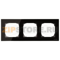 Рамка трехместная, чёрное стекло ABB 2CLA857300A3101