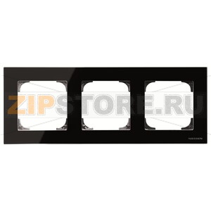Рамка трехместная, чёрное стекло ABB 2CLA857300A3101 
