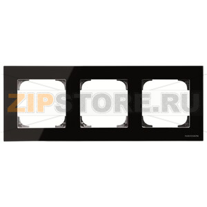 Рамка трехместная, чёрное стекло ABB 2CLA857300A3101 