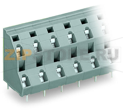 Двухуровневая клемма на печатную плату; 2,5 мм; Шаг контактов 10 мм; 4-пол.; CAGE CLAMP®; 2,50 mm; серые Wago 736-752 Клеммные колодки с соединением CAGE CLAMP®, монтаж проводников при помощи отверткиВысокоплотная двухуровневая конструкция для компактного монтажа нескольких проводников в ограниченном пространствеИндивидуальная маркировка с помощью струйного принтера для всех уровней монтажаКлеммные колодки с объединяющими колодками для распределения потенциалов...