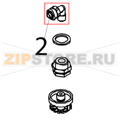 Elbow 90 °C Angelo Po FX61E2 Elbow 90 °C Angelo Po FX61E2Запчасть на деталировке под номером: 2