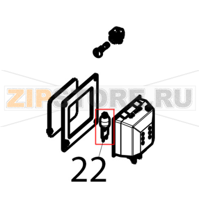 Halogen lamp 230 V, 40 W Tecnoinox GFB10DS Halogen lamp 230 V, 40 W Tecnoinox GFB10DSЗапчасть на деталировке под номером: 22
