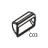 Plastic flat drawer pulls Godex EZ-6200 plus