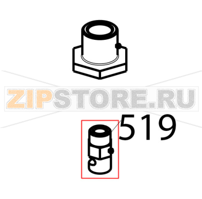 Ovens detergent nozzle bushing Tecnoinox GFB10DSL Ovens detergent nozzle bushing Tecnoinox GFB10DSLЗапчасть на деталировке под номером: 519