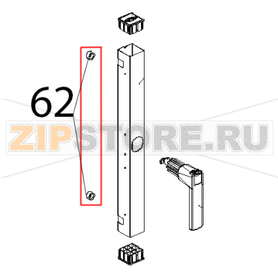 Calamita D=22.9 mm, per microporta Unox XVC 204 Calamita D=22.9 mm, per microporta Unox XVC 204Запчасть на деталировке под номером: 62