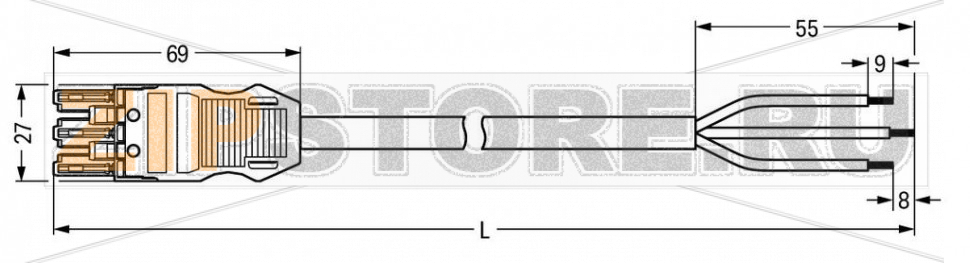 pre-assembled connecting cable; Cca; Socket/open-ended; 3-pole; Cod. A; H05Z1Z1-F 3G 1.5 mm; 1 m; 1,50 mm; white Wago 771-9393/166-102 Protected against mismating and maintenance-freeAdditional variable coding is possible....