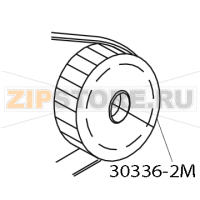 Pulley assembly, media rewind Zebra 105SE