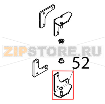Cerniera inferiore con perno saldato Tecnoeka KF 966 D AL UD Cerniera inferiore con perno saldato Tecnoeka KF 966 D AL UDЗапчасть на деталировке под номером: 52