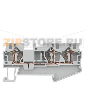 КЛЕММА ПРОХОДНАЯ ПРУЖИННОЕ ПОДСОЕДИНЕНИЕ, 3 ПОДСОЕДИНЕНИЯ: 0.5 - 4 MM2, ШИРИНА: 6.2 MM, СЕРАЯ Siemens 8WH2003-0AG00 