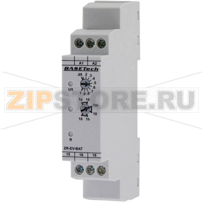 Реле задержки времени, 0.05 с-10 ч, 1 шт Basetech ZR-EV-BAT 