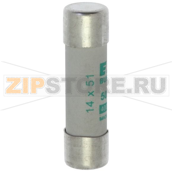 Предохранитель, 50 A, AC 400 В, 120 кА, 14x51 мм, aM, IEC Eaton CYL FUSE >STR >14x51 50A GG 400 