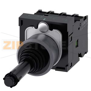 Координатный соединитель, 22 мм, кругл., пластмасса с металлическим фронтальным кольцом, цвет: черный, 4 положения переключателя, с фиксацией, с механической блокировкой, в положении O, с держателем, 1 НО, 1 НО, 1 НО, 1 НО, винтовой зажим, Siemens 3SU1130 