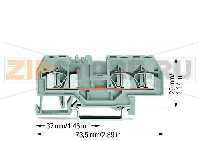 3-проводные проходные клеммы; 4 mm; центральная маркировка; для DIN-рейки 35 x 15 и 35 x 7,5; CAGE CLAMP®; 4,00 mm; серые Wago 281-681 Примечание:Terminating Aluminum ConductorsWAGO spring clamp terminal blocks are suitable for solid aluminum conductors up to 4 mm?/12 AWG if WAGO “Alu-Plus” Contact Paste is used for termination.“Alu-Plus” Contact Paste Advantages:Automatically destroys the oxide film during clamping.Prevents fresh oxidation at the clamping point.Prevents electrolytic corrosion between aluminum and copper conductors (in the same terminal block).Provides long-term protection against corrosion....