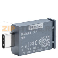 SCALANCE CLP 2GB removable data storage medium for simple device replacement in case of fault, for recording configuration data, can be used in the following products with CLP slot: SCALANCE, e.g. SCALANCE W1700 SIMATIC Cloud Connect S7 Siemens 6GK1900-0U
