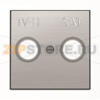 Накладка для TV-R-SAT розетки, нержавеющая сталь ABB 2CLA855010A1401