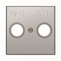 Накладка для TV-R-SAT розетки, нержавеющая сталь ABB 2CLA855010A1401