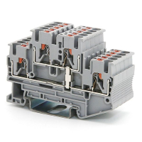Клемма проходная Push-in, серая CHIKU RPVTT 2,5-PV