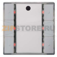 Клавиша, тройная, светодиод состояния, с контроллером сцен, с ИК-приёмником, алюминиевый металлик Siemens 5WG1223-2DB35