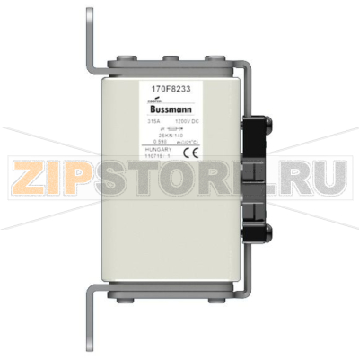 Предохранитель, 315 A, DC 1200 В, 100 кА, size 2, 65x90x165 мм, aR, IEC Eaton FUSE 315A 1200V 2 