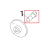 Sensor center gear stud Toshiba TEC B-852-TS22-QP-R