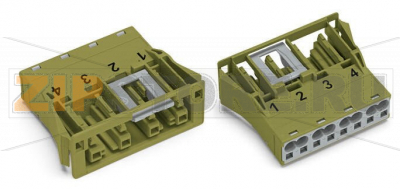 Защелкивающаяся розетка; 4-пол.; Код. B; 4,00 mm; светло-зеленые Wago 770-764/071-000 Protected against mismating and maintenance-freePush-in CAGE CLAMP® spring pressure connection technology allows solid conductors to be simply pushed into a unit.Two wire connections per pole for loops or bridgesAdditional variable coding is possible.Components can be clearly printed on and color-coded to meet custom requirements....