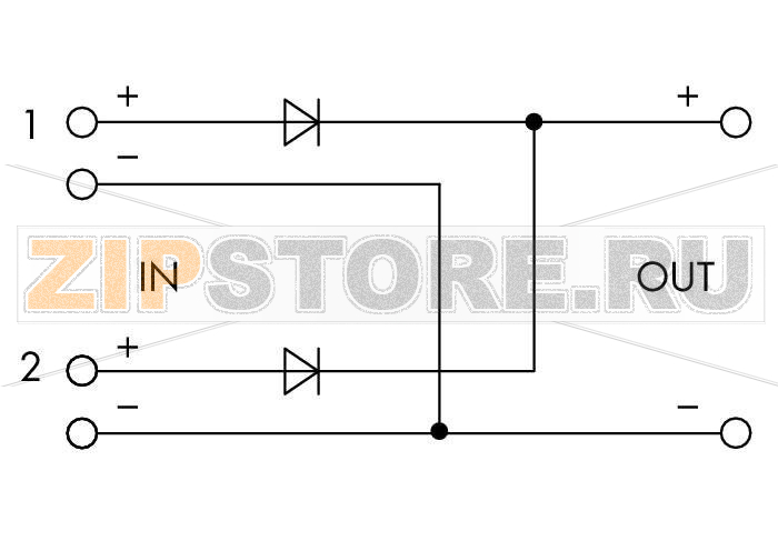 Redundancy Module; 2 x 9 … 54 VDC input voltage; 2 x 12.5 A input current; 9–54 VDC output voltage; 25 A output current Wago 787-783 Резервный диодный модуль с 2 входами для развязки 2 источников питанияДля резервирования питания и обеспечения его бесперебойностиАналогичный источникам питания EPSITRON® ECO профильПодключение к источникам питания с изолированным выходным напряжением (безопасное низковольтное напряжение) согласно EN 60950-1/UL 60950-1...