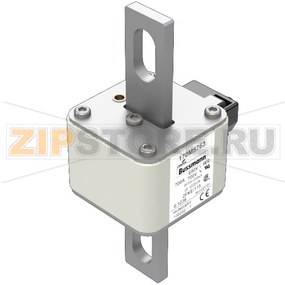 Предохранитель, 700 A, AC 690 В, 200 кА, size 2, 61x77x135 мм, aR, IEC UL Eaton FUSE 700A 690V 