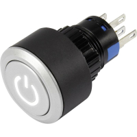 Кнопка 250 В/AC, 3 А, 1 x выкл/вкл, без фиксации, IP65, 1 шт TRU Components LAS1-AWY-11T/W/12V/P